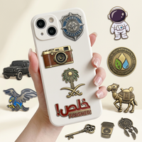 Vente directe usine : Badges métalliques, autocollants pour téléphone Palestine, styles variés, en alliage gravé, cadeaux de festival, autocollants 3D pour téléphone