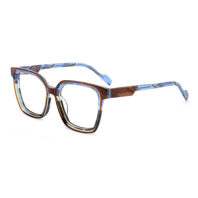 A01121 Custom Vibrant Mixed Color Fashion Laminated Acetate Optical Frame