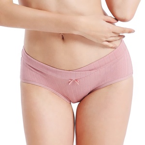 20029 # Sexy <span class=keywords><strong>coton</strong></span> maternité taille basse culotte culottes en forme de V croix ventre ascenseur enceinte culotte brève pour les femmes - Product Image 4