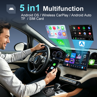 Kowankit Kbox Plus Wireless CarPlay Adapter Android Auto USB Mini Dongle 2 Inch Aksesori Kendaraan Universal