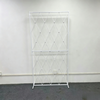 Nouveaux accessoires de mariage : Grilles suspendues en fer électroplaqué, écrans de scène, étagères de fond et arches extérieures