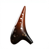 Ocarina en gros 12 trous, clé de Do, cuit au four (Bisque); Ocarina 12 trous, clé Do-La, bicolore; Mini Ocarina; Origine Jingdezhen; Coffret cadeau