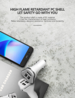 Penjualan Terbaik Pengisi Daya Mobil Cepat Efisiensi Tinggi OEM 3* Port USB Pengisi Daya Mobil Mini Portabel Produsen OEM ODM