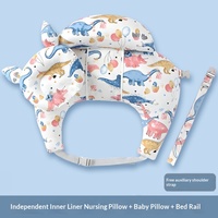 Coussin d'allaitement en forme de U avec rembourrage en coton pur et fibres de polyester, coussin de protection lombaire pour l'allaitement et la position assise du bébé
