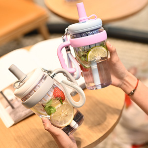 Plastic Drinkware With <b>Tea</b> <b>Infuser</b> Portable Handle Travel Mug Fruit <b>Tea</b> Cup <b>For</b> Home Office Use - Product Image 1