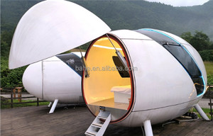 Capsule spatiale préfabriquée en acier équipée de panneaux sandwich isolants thermiquement pour le camping en montagne, maison modulaire permanente - Product Image 2
