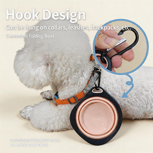 Bol pliable anti-déversement pour animaux de compagnie Quanying, bol à eau et à nourriture portable en silicone pour chien et chat, pour les sorties - Product Image 4
