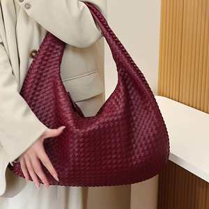 Sac à main en cuir PU tressé à la main pour femme, grande sacoche tissée, tendance 2026, best-seller - Product Image 4