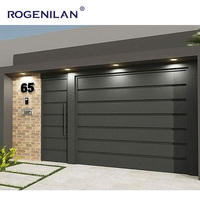 ROGENILAN Porte de garage enroulable isolée, anti-effraction, coupe-vent, en aluminium moderne et automatique, sur mesure, pour maisons et villas