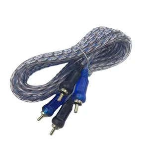 High Quality Car Audio & Amp Video RCA Cable Double Shields 1.5m 2M-2M Nylon Braided Expand Sleeve