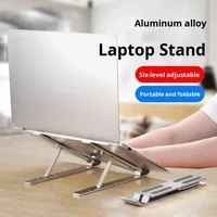 Support portable pour ordinateur portable en alliage d'aluminium CNC 2025, réglable en hauteur, pliable, avec refroidissement pour tablette et ordinateur portable