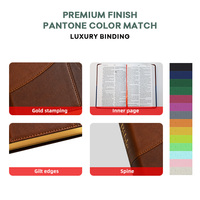 Precio Directo de Fábrica, Impresión de Libros Cristianos, Biblia Sagrada KJV con Cubierta de Cuero PU Resistente y Compacta