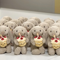 Peluche douce en éponge, série alimentaire amusante Lapin Embrassant un Gâteau, haute teneur en calories, 31-50cm, 0-24 mois