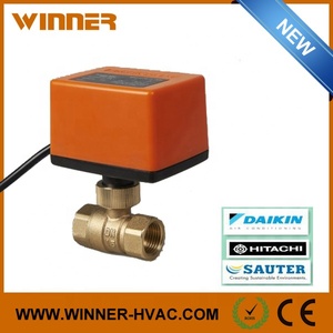 Winvall Thiết bị truyền động điện mini bóng van AC230V cơ giới 2 cách Brass bóng van điện nước kiểm soát dòng chảy van HVAC hệ thống - Product Image 4