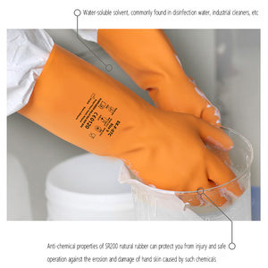 مبطنة بالنيلون البرتقالي بالجملة-حماية البناء الثقيلة من المطاط الطبيعي المقاوم للمواد الغذائية - Product Image 5