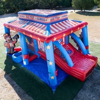 Aire de Jeu Gonflable de Tir avec Cible de Football et Jeux de Fléchettes pour Enfants et Adultes – Jeu de Carnaval