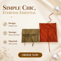 Pochette d'emballage personnalisée en toile pour bijoux avec logo, sac enveloppe de luxe en coton pour bagues, pendentifs, colliers, boucles d'oreilles, cadeaux