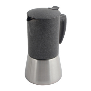 Cafetera Moka Moderna de Dos Tonos en Acero Inoxidable con Revestimiento de Granito, Apta para Inducción - Product Image 4