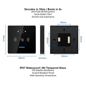 Lecteur de cartes de contrôle d'accès TCP RJ45 en gros, scanner de codes QR WIFI, protocole ISO1443A/B, lecteur de cartes d'identité IC 13.56MHz 5-20CM - Product Image 3