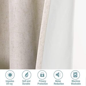 XinLan Modern Living Room <strong>Curtain</strong> Heavy <strong>Weight</strong> Linen Mixed Thermal Blackout <strong>Curtain</strong> <strong>for</strong> House - Product Image 6