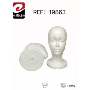 Modello di Testa in Polistirolo Bola 1 Pezzo per Esposizione e Lavorazione Artigianale - Product Image 3