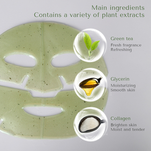 Prodotti per la Cura della Pelle Personalizzati, <span class=keywords><strong>Maschera</strong></span> <span class=keywords><strong>Viso</strong></span> in Foglio Coreana Vegana <span class=keywords><strong>al</strong></span> Tè <span class=keywords><strong>Verde</strong></span> e Vitamina C, Idratante e Nutriente - Product Image 4
