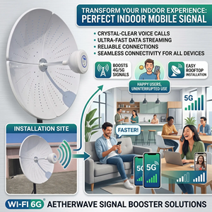 Antena 4G 5G de Largo Alcance 1700-4200Mhz de Alta Ganancia 2x22dBI 44dBI 60cm con Antena Parabólica Hiperbólica Exterior SD-2727-24W Feedhorn de Largo Alcance - Product Image 4