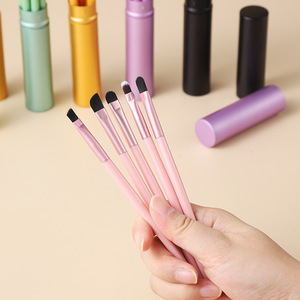 Mini Kit <span class=keywords><strong>de</strong></span> brochas <span class=keywords><strong>de</strong></span> maquillaje portátil profesional, 5 uds., Etiqueta Privada, sombra <span class=keywords><strong>de</strong></span> <span class=keywords><strong>ojos</strong></span>, delineador <span class=keywords><strong>de</strong></span> <span class=keywords><strong>ojos</strong></span>, brochas <span class=keywords><strong>para</strong></span> cejas, lápiz <span class=keywords><strong>de</strong></span> cejas <span class=keywords><strong>para</strong></span> viajes - Product Image 5