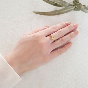 Anillo de Plata de Ley 925 Chapado en Oro de 14K con Engaste de Bisel Hecho a Mano, con Piedra Preciosa de Moda, Diamante, Jade, Cristal Rubio, Anillo de la Suerte - Product Image 6