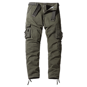 <span class=keywords><strong>Pantaloni</strong></span> Cargo da uomo con fondo regolabile in cotone 100% traspirante da Jogging all'aperto <span class=keywords><strong>Trekking</strong></span> tinta unita caccia tattica Ropa estate - Product Image 4
