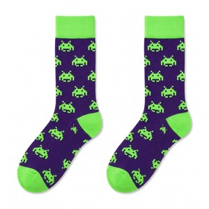 Chaussettes en coton peigné de qualité supérieure, motif jacquard rétro Pixel <span class=keywords><strong>Tetris</strong></span>, chaussettes décontractées amusantes pour hommes et femmes - Product Image 4