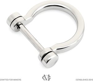 CRAFTMEMORE D Rings Screw In Shackle Horseshoe D Ring DIY <b>Key</b> Holder <b>Purse</b> Accessory For Inch Strap Pcs Silver - Product Image 2