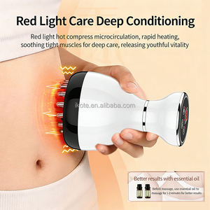 แปรงนวดกระตุ้นกระแสไฟฟ้าไมโครไร้สายสำหรับใช้ที่บ้าน พร้อมแสงสีแดง ช่วยให้ความร้อน ขูดผิว นวดสลายไขมัน กระชับสัดส่วน อุปกรณ์เสริมความงาม - Product Image 2