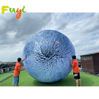 Ballon géant gonflable Fuyi en forme de lune et de planète, décoration du système solaire avec tissu en nylon, tailles de 2m à 4m pour festival de musique