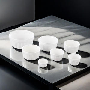 Juego de Tazones para Hornear de Cerámica, Blancos, Aptos para Horno y Microondas, para Uso Doméstico en la Cocina - Product Image 1