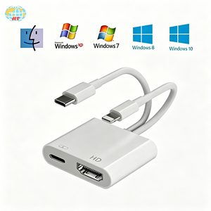 Adaptateur pour téléphone IOS vers HD, câble de synchronisation d'écran 1080P, pour <span class=keywords><strong>iPad</strong></span> vers TV/projecteur/moniteur, convertisseur vidéo, connecteur de synchronisation d'écran - Product Image 2