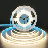 Bande lumineuse LED COB 12V 24V, 320D, bleu glace, doré, flexible, multicolore, haute luminosité CRI 90, dimmable pour salon et armoire