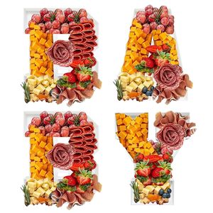 Fillable <b>Letter</b> Charcuterie Board Display White <b>Plastic</b> Baby Shower Decorative Box Set - Product Image 2