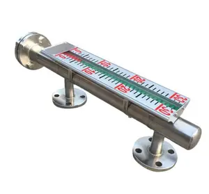 Medidor de nível de aba magnética de leitura direta em aço inox com painel remoto