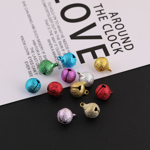 Campana de Cobre Esmerilado de 12 mm, Accesorio de Joyería DIY, Adorno para Mascotas, Colores Aleatorios - Product Image 1