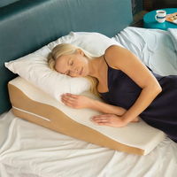 SUREWALHOME Konturiertes Keilkissen aus Memory-Schaum mit Kühlender Tencel-Bezug für Seitenschläfer
