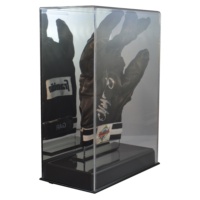 Vitrine de présentation de gants de baseball en acrylique anti-UV, avec couvercle anti-poussière pour gants de baseball, à poser sur table