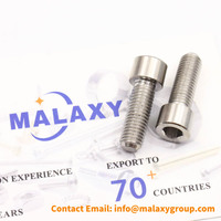 Baut Titanium MALAXY Gr5 untuk Sepeda Motor M8 Hex Flanged M5 M14 Baut Titanium M6 Sekrup Titanium M6 M3 Gr5 untuk Sepeda Motor