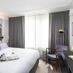 Modern Style Hotel Drape Smart Curtains Drapes Customized Remote/WiFi Control <b>Light</b> Filtering Valance UV Protection Waterproof - Product Image 5