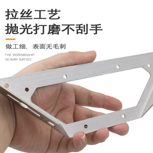 Support d'angle multifonctionnel en acier inoxydable Wansheng, épaissi, pour meubles, étagères, connecteur de cadre, fixation 3 côtés - Product Image 3