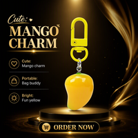 Mignon Porte-clés Pendentif Fruit 3D en Forme de Mangue, Breloque de Sac Portable, Cadeau Nouveauté en Gros
