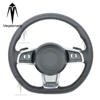 Volant en cuir intégral compatible avec Volkswagen MK7 MK6 GTI GTD GTS GTE GLI R-Line R Golf7 Golf6 CC Polo Passat