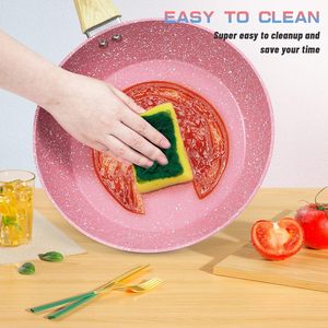 Hot bán sinh thái thân thiện 10 <span class=keywords><strong>Quart</strong></span> không dính nhà bếp mặc Cookware Set nấu ăn chậu - Product Image 5