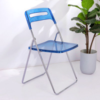 Chaise pliante portable pour le bureau à domicile ou les événements en plein air Cadre en métal léger et siège en plastique Design moderne pour l'école