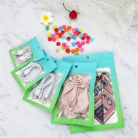 Pochette zippée personnalisée à dégradé de couleurs, sacs en Mylar de qualité alimentaire multifonctionnels pour bijoux, accessoires, bonbons, avec fenêtre
